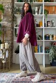 Bateau Needlecord Lazy Layer Top Aubergine